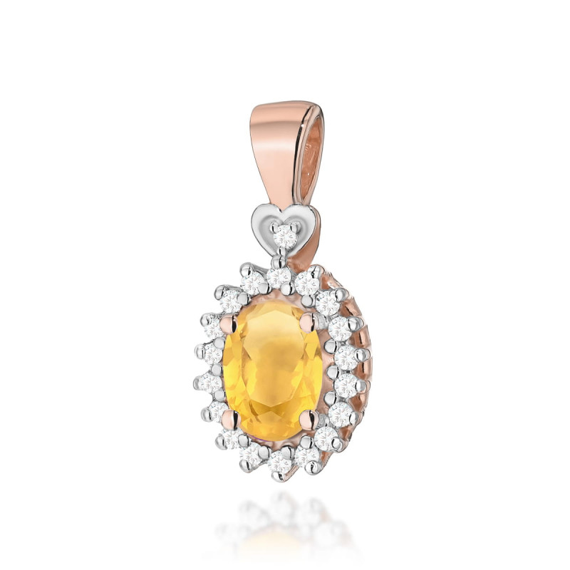 Zawieszka Z312 Cytryn 0,60ct w różowym złocie - Daimana.pl - Najwy
