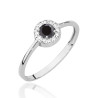 "Pierścionek W0616 Czarny Diament 0,30ct | Białe Złoto | Daimana.p