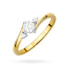 "Pierścionek W0346 z diamentem laboratoryjnym 0,25ct w żółtym zł