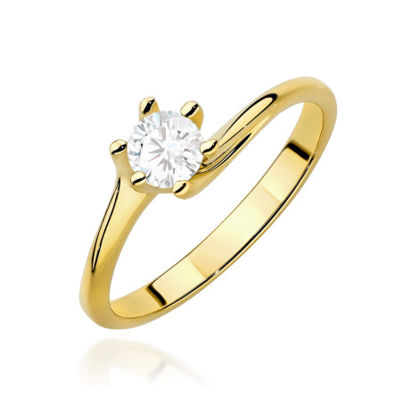 Pierścionek W0423 Diament Laboratoryjny 0,50ct żółte złoto - Dai