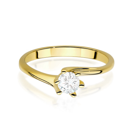 Pierścionek W0423 Diament Laboratoryjny 0,50ct żółte złoto - Dai