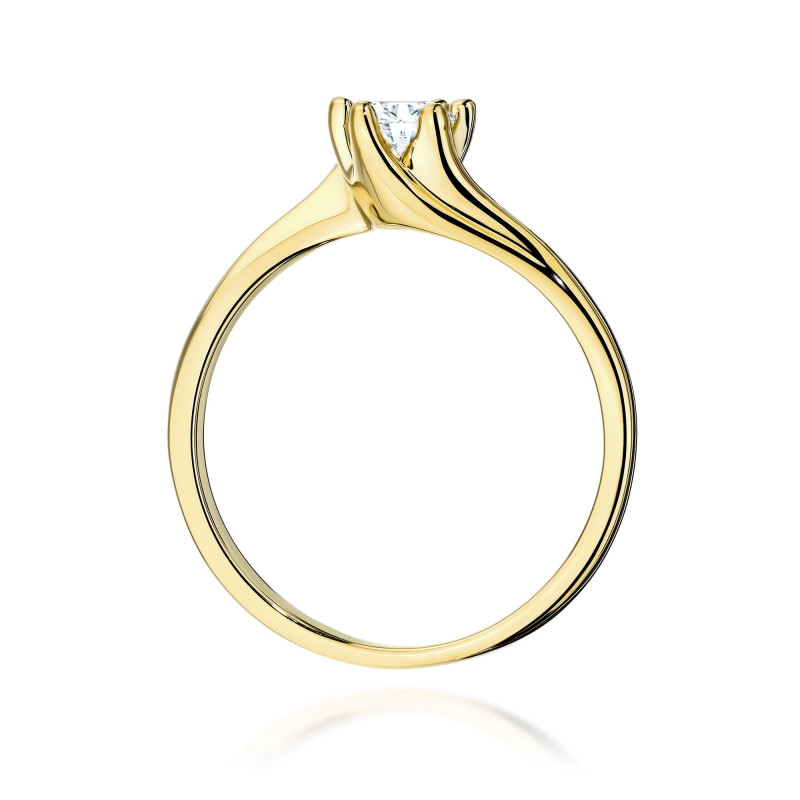 Pierścionek W0423 Diament Laboratoryjny 0,50ct żółte złoto - Dai