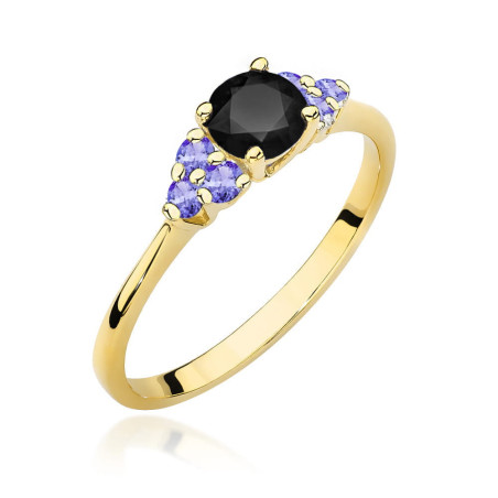 "Pierścionek W451 Czarny Diament 0,50ct - Daimana.pl | Ekskluzywna b
