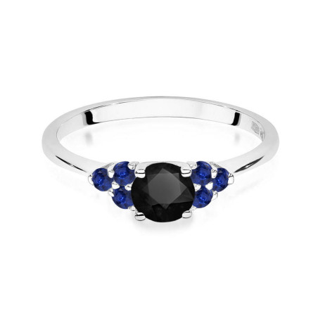 "Pierścionek W451 Czarny Diament 0,50ct | Białe Złoto | Daimana.pl