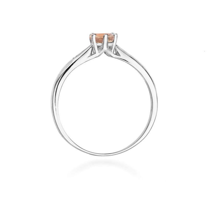 "Pierścionek W074 Morganit 0,40ct - piękny dodatek do stylowych kre