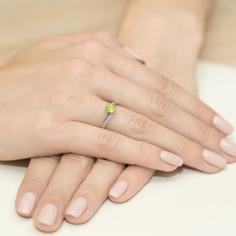"Pierścionek W084 Oliwin 0,60ct - białe złoto | Daimana.pl"