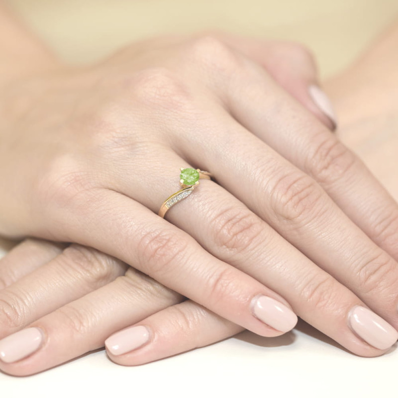 Pierścionek W084 Oliwin 0,60ct żółte złoto - Najwyższej jakośc