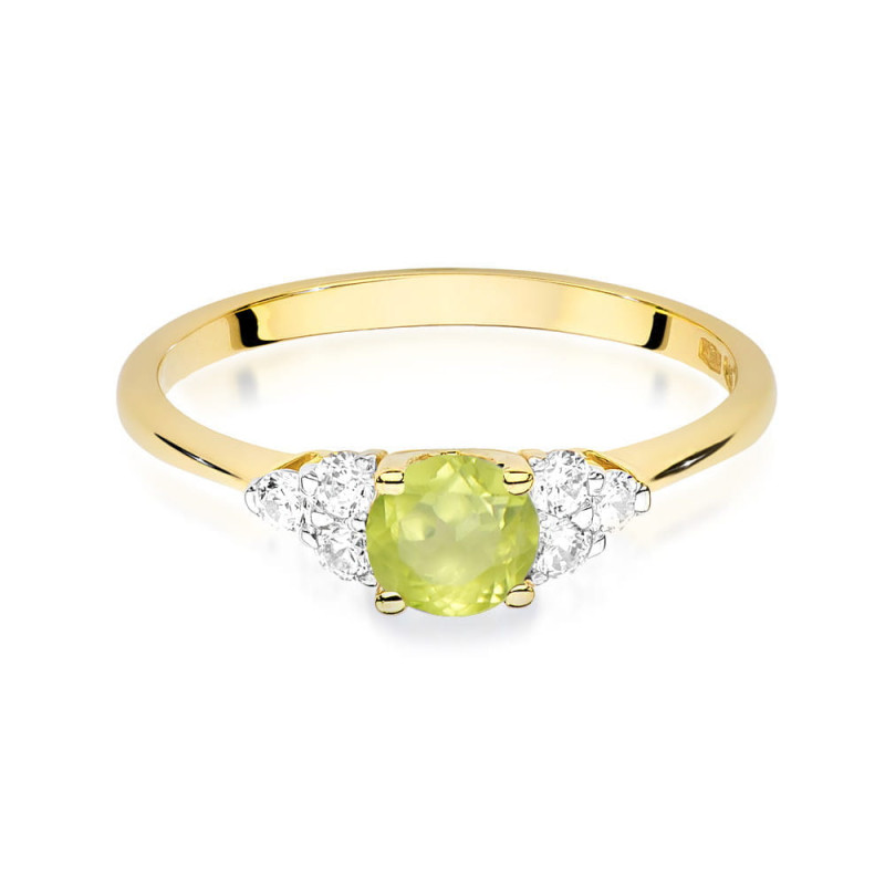 "Pierścionek W451 Oliwin 0,60ct żółte złoto - ekskluzywny dodate