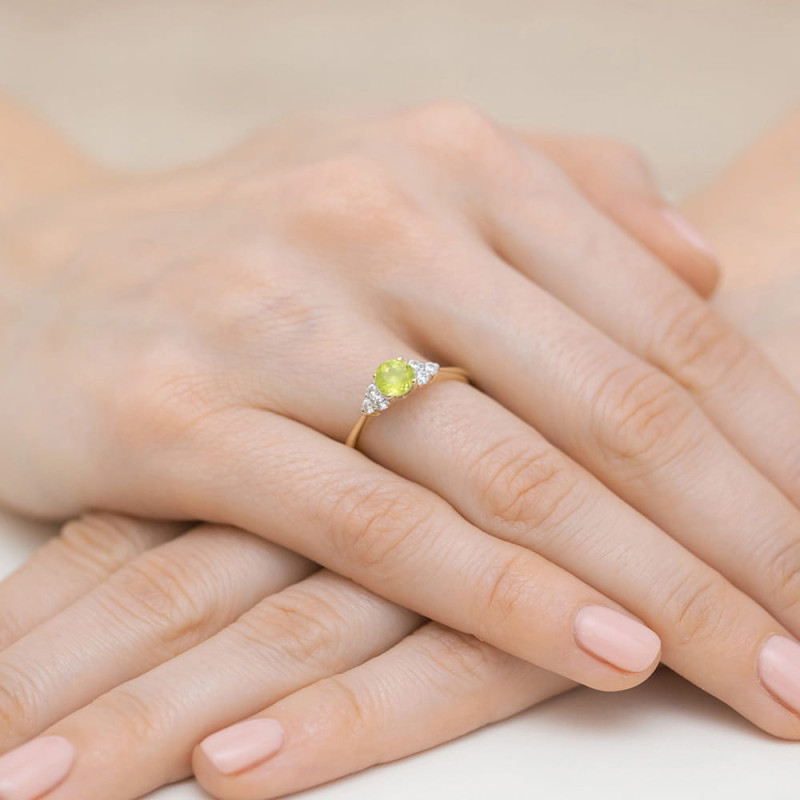 "Pierścionek W451 Oliwin 0,60ct żółte złoto - ekskluzywny dodate