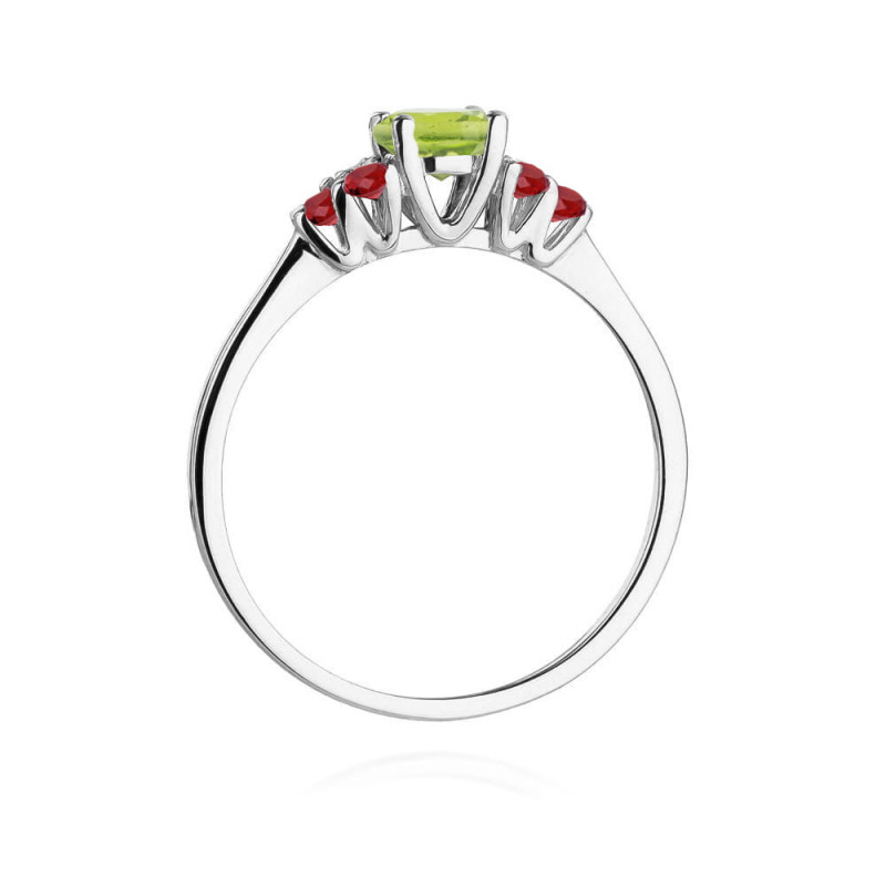Pierścionek W451 3 Oliwin 0,60ct białe złoto