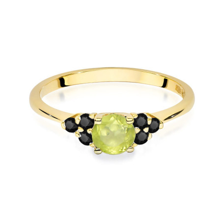 "Pierścionek W451 Oliwin 0,60ct - elegancki pierścionek z oliwinem 