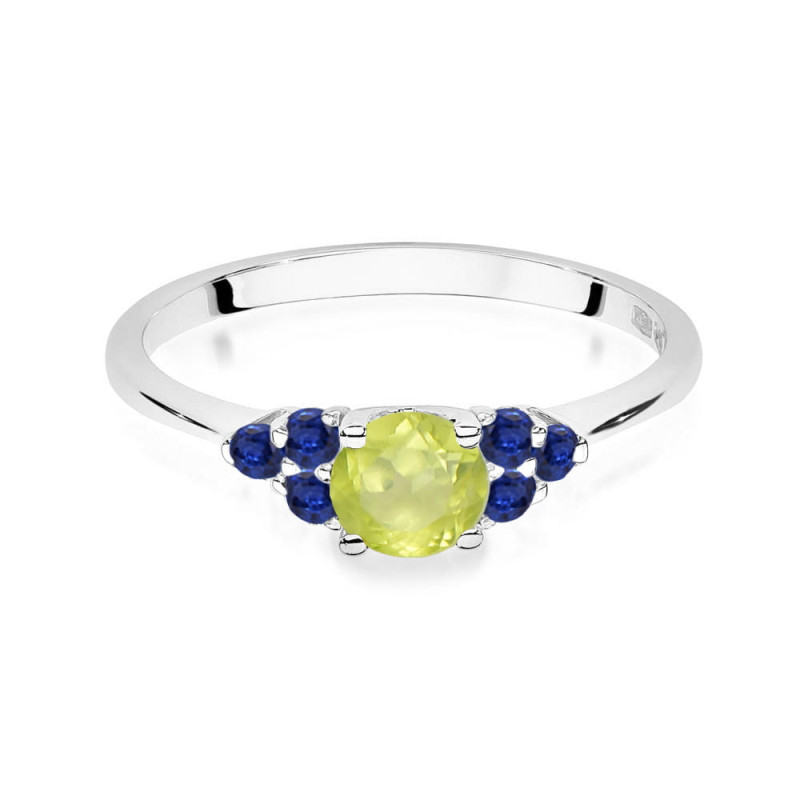 Pierścionek W451 4 Oliwin 0,60ct białe złoto