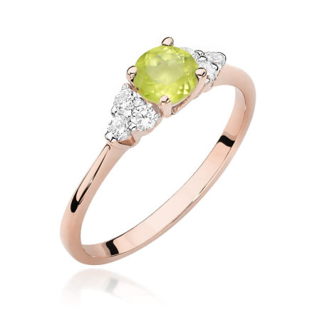 Pierścionek W451 1 Oliwin 0,60ct różowe złoto