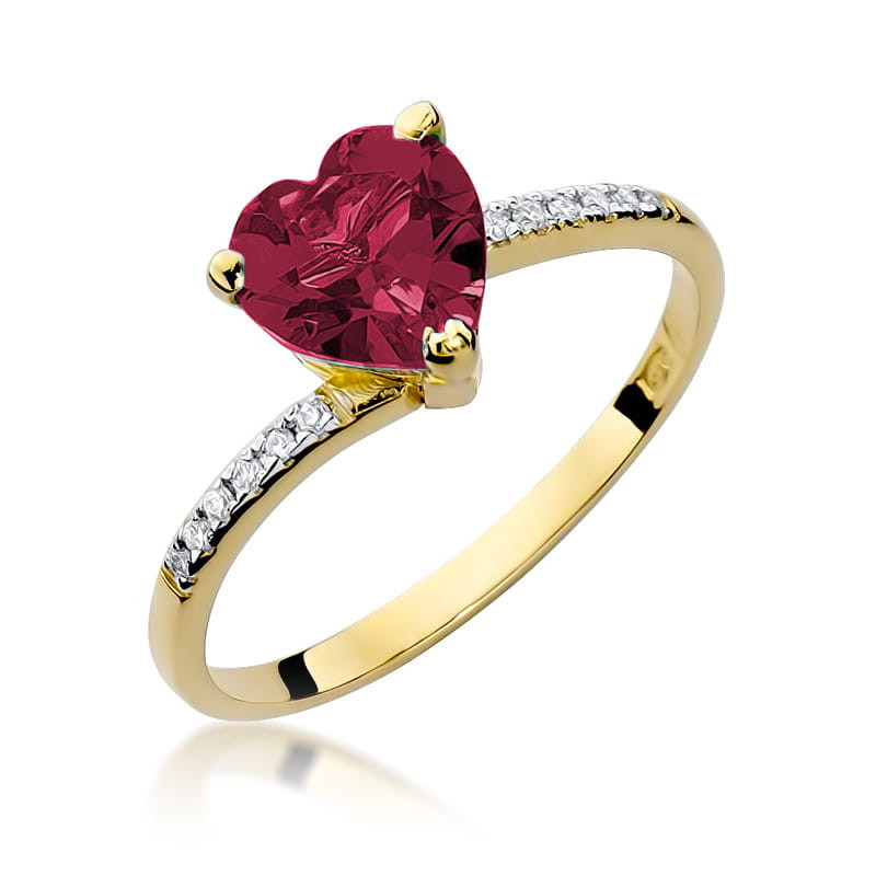 "Pierścionek W050 Rubin 1,70ct żółte złoto - Daimana.pl: Najwyż