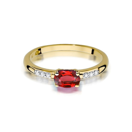 "Pierścionek W077 Rubin 0,60ct żółte złoto - Daimana.pl: Ekskluz