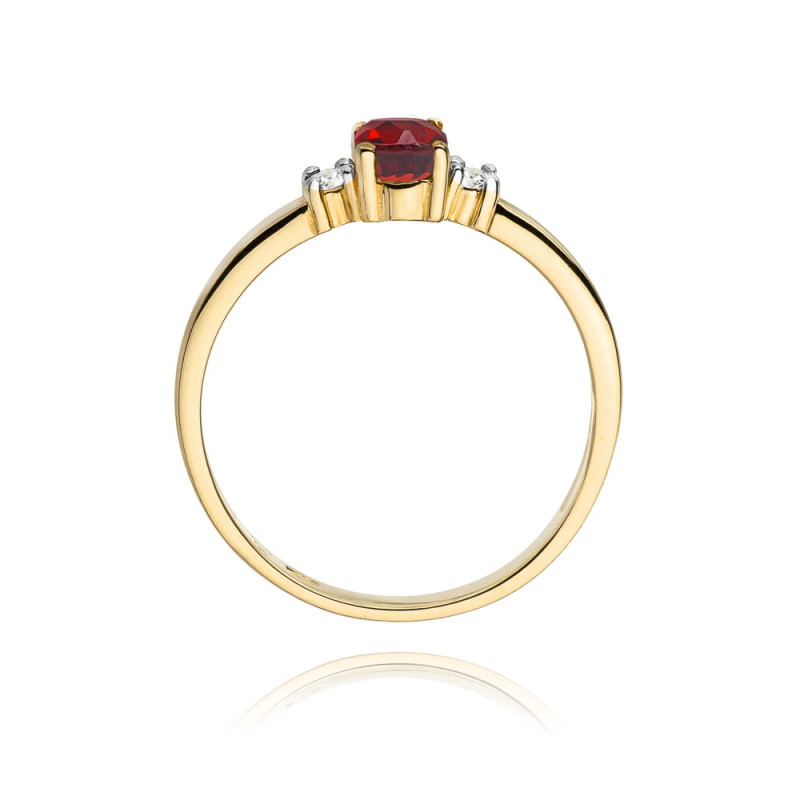 "Pierścionek W264 Rubin 0,60ct żółte złoto - Daimana.pl"