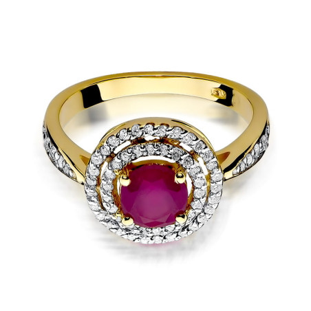 Pierścionek W274 Rubin 1,20ct żółte złoto - Najwyższej jakości