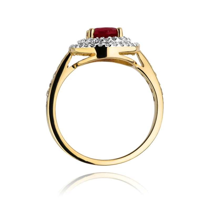Pierścionek W274 Rubin 1,20ct żółte złoto - Najwyższej jakości