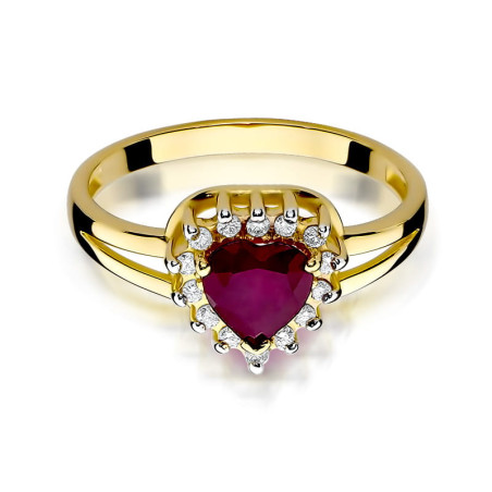 Pierścionek W310 Rubin 1,10ct żółte złoto