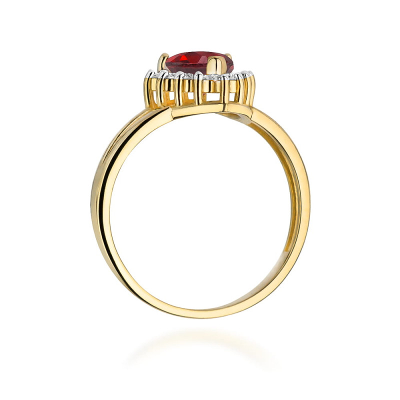 Pierścionek W310 Rubin 1,10ct żółte złoto