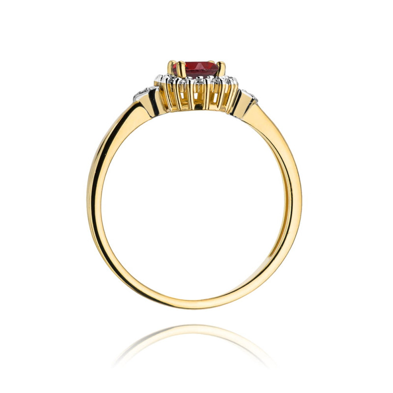 Pierścionek W312 Rubin 0,60ct żółte złoto