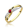 Pierścionek W415 Rubin 0,15ct żółte złoto