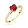 "Pierścionek W486 Rubin 1,10ct żółte złoto - luksusowy dodatek o