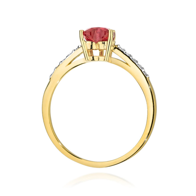 "Pierścionek W486 Rubin 1,10ct żółte złoto - luksusowy dodatek o