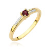 Pierścionek W0258 Rubin 0,15ct żółte złoto