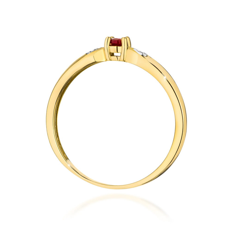 "Pierścionek W0469 Rubin 0,15ct - Daimana.pl | Żółte złoto | Naj