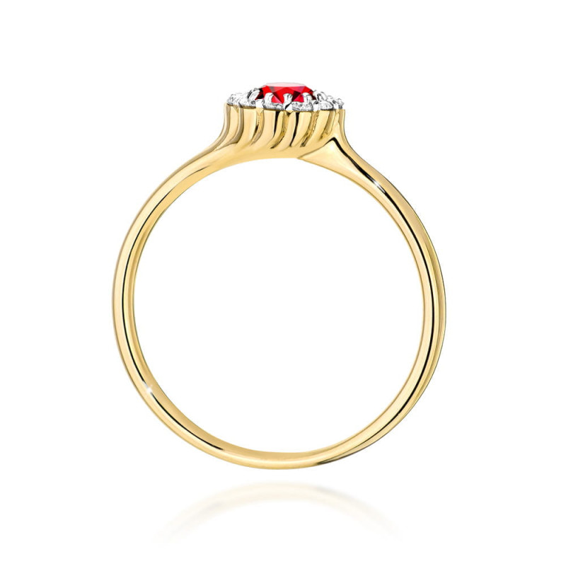 "Pierścionek W0622 Rubin 0,60ct żółte złoto - Daimana.pl | Najwy