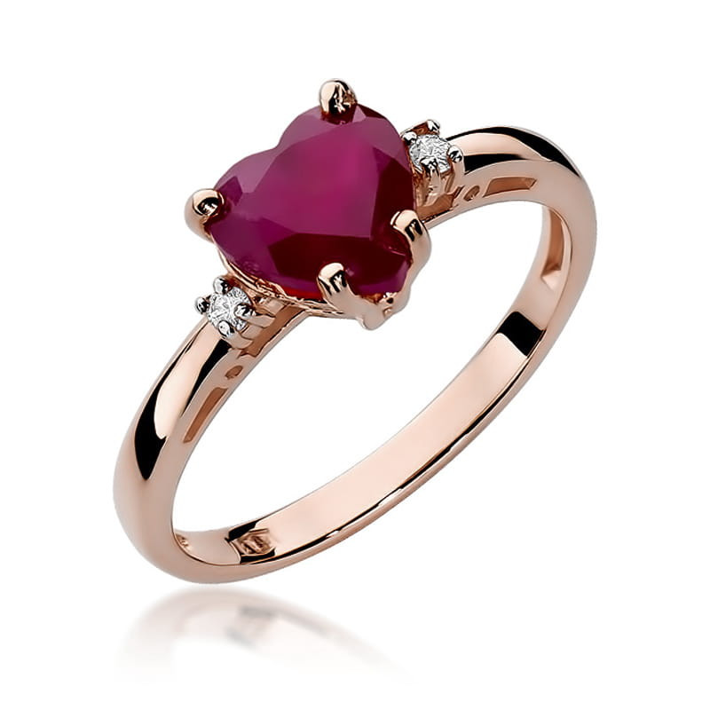 Pierścionek W012 Rubin 1,70ct różowe złoto