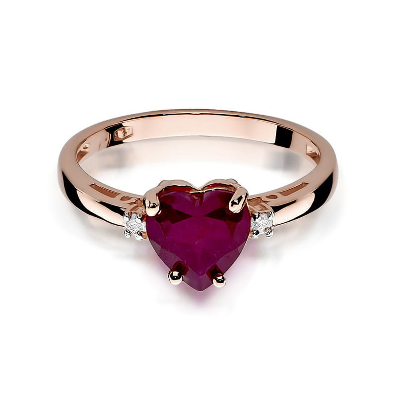 Pierścionek W012 Rubin 1,70ct różowe złoto