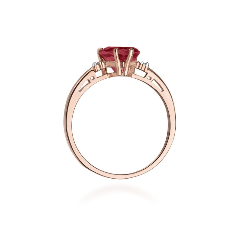 Pierścionek W012 Rubin 1,70ct różowe złoto