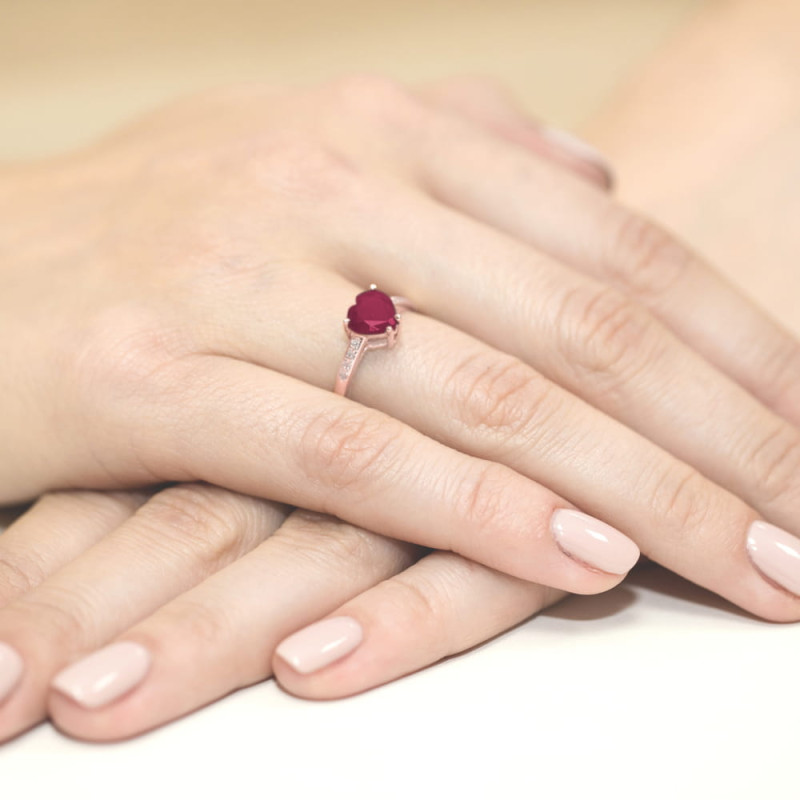 Pierścionek W031 Rubin 1,70ct różowe złoto