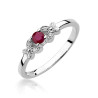 Pierścionek W414 Rubin 0,15ct białe złoto
