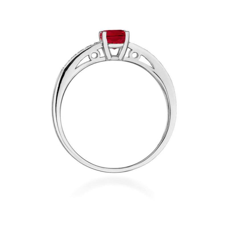 Pierścionek W066 Rubin 0,60ct białe złoto