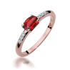 Pierścionek W077 Rubin 0,60ct różowe złoto