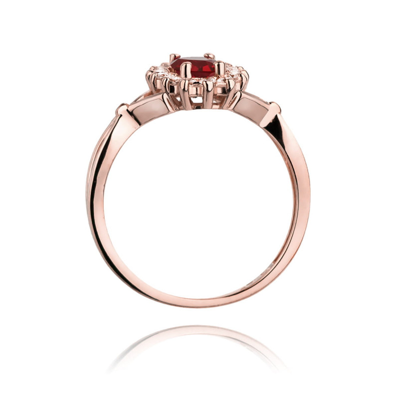 Pierścionek W182 Rubin 0,60ct różowe złoto
