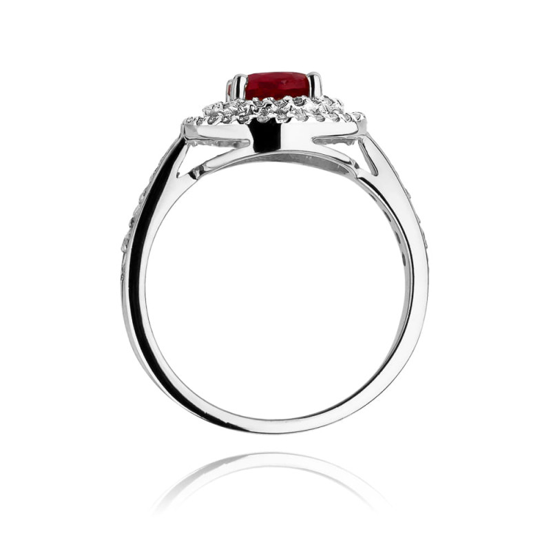 Pierścionek W274 Rubin 1,20ct białe złoto