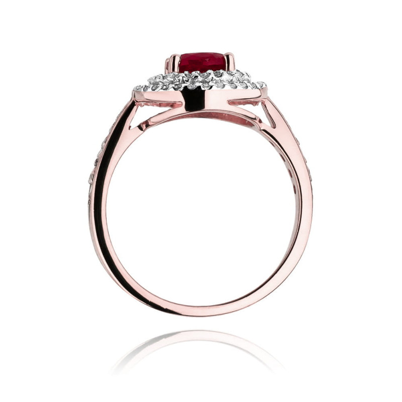 Pierścionek W274 Rubin 1,20ct różowe złoto