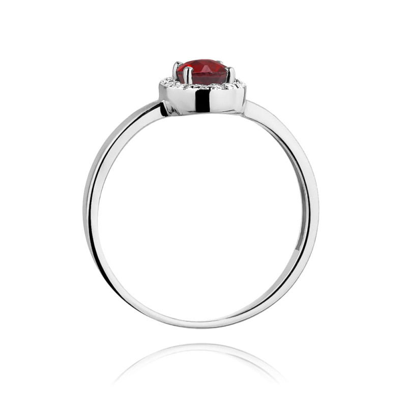 Pierścionek W330 Rubin 0,60ct białe złoto