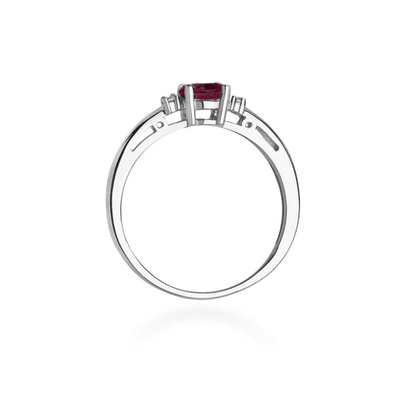 Pierścionek W006 Rubin 0,60ct białe złoto