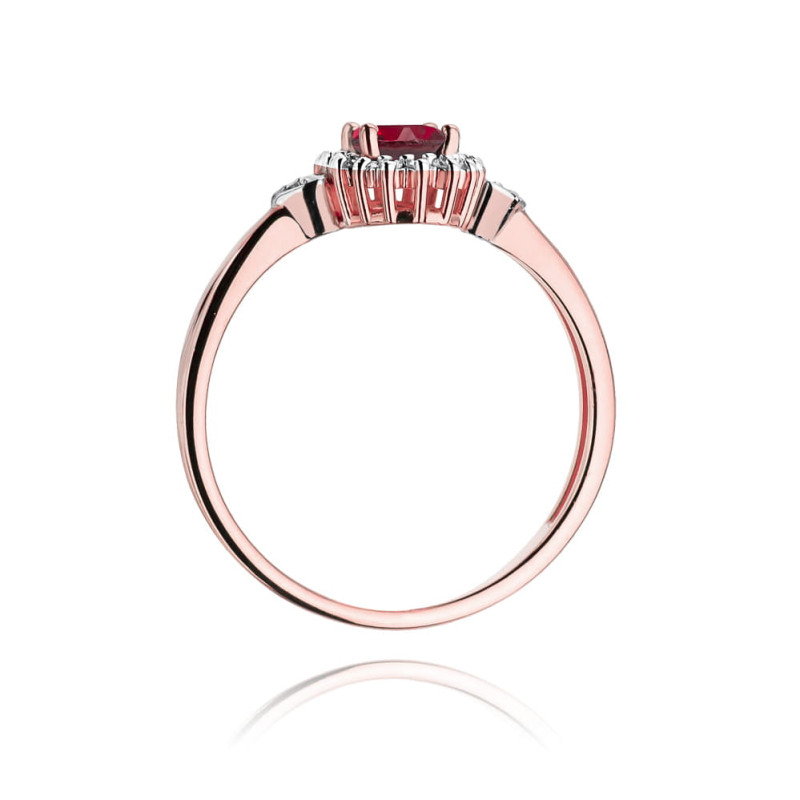Pierścionek W312 Rubin 0,60ct różowe złoto