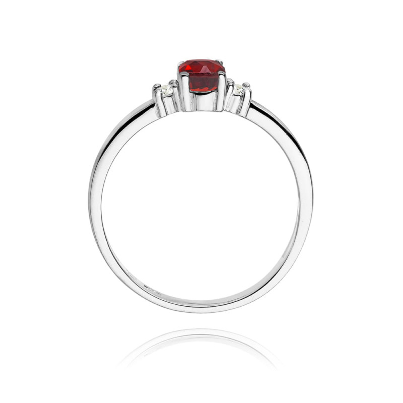 Pierścionek W264 Rubin 0,60ct białe złoto