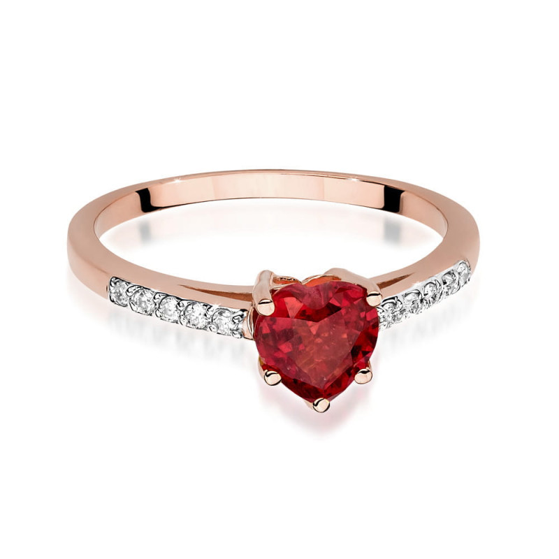 Pierścionek W486 Rubin 1,10ct różowe złoto