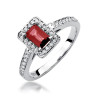 Pierścionek W422 Rubin 0,80ct białe złoto