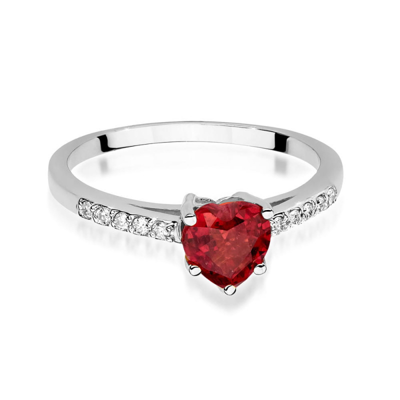 Pierścionek W486 Rubin 1,10ct białe złoto