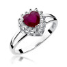 Pierścionek W310 Rubin 1,10ct białe złoto