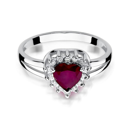Pierścionek W310 Rubin 1,10ct białe złoto